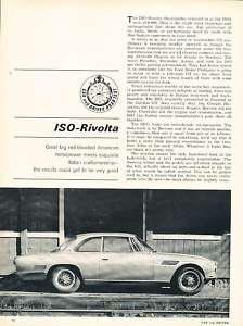 1964 Iso Rivolta Road Test Classic Article P82  