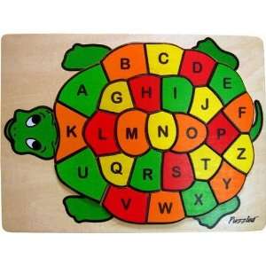  Turtle ABC   Jigsaw Raised Wooden Puzzle Toys & Games