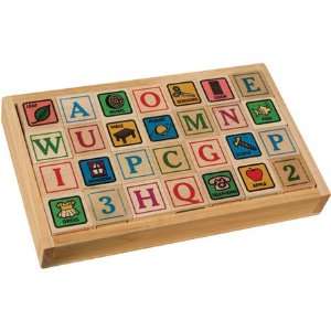  Mont. Classic ABC Blocks w/ Tray Toys & Games