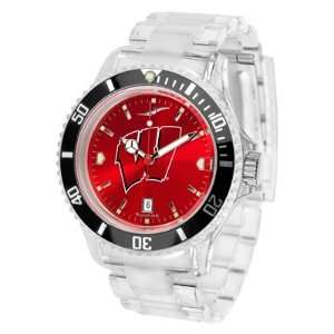 Wisconsin Badgers  University Of Ice Anochrome   Mens College Watches