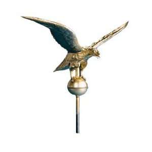 Eagle Top Ornament 72 Inch Gold Painted Copper 