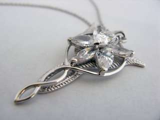 Sterling Silver Arwen Evenstar Pendant Necklace LOTR  