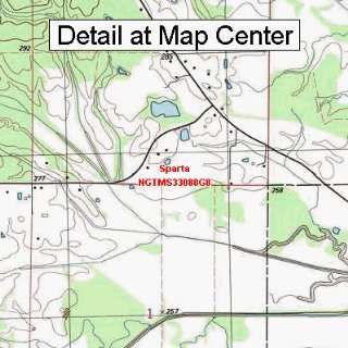  USGS Topographic Quadrangle Map   Sparta, Mississippi 