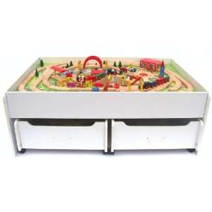  Train Table + 120 pc Trainset + 2 Trundles Toys & Games