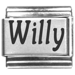  Willy Laser Name Italian Charm Link Jewelry