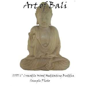  Art of Bali Wood Meditating Buddha Statue  9 Wood Statue 