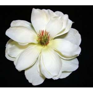  Large Ivory Magnolia Hair Clip and Pin Beauty