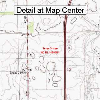  USGS Topographic Quadrangle Map   Troy Grove, Illinois 