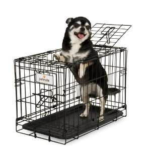  19 Inch 2 Door Training Retreats Wire Kennel for Dogs Upto 15 Pound