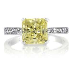 Tristas Promise Ring   Canary Princess Cut CZ Jewelry