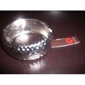  G By Guess Textured Hinge Bangle Bracelet 