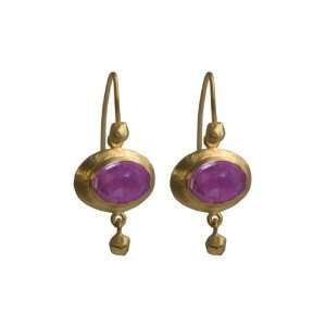   in 18kt Gold Vermeil with Rose Cut Amethysts by Natalie Frigo Jewelry