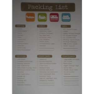  Packing Travel Checklist Organizer 40 Sheets Office 