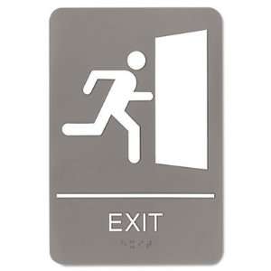  ADA Sign 6 x 9 Exit Gray Case Pack 2 Electronics