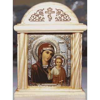  Virgin of Kazan Wood Shrine, Orthodox Icon Everything 