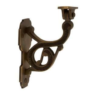  Perdita Brass Handrail Bracket   Antique Brass