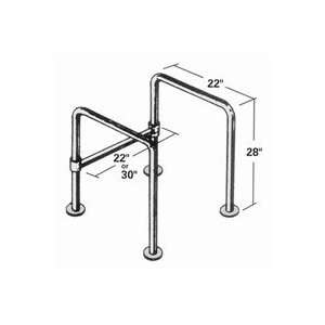  Floor Mounted Straddle Stainless Steel Grab Bar   22 