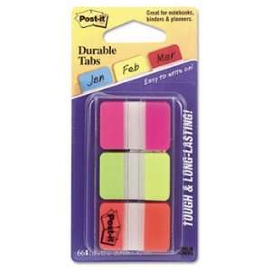  Post it® Durable Assorted Color Bar Index File Tabs TAB 