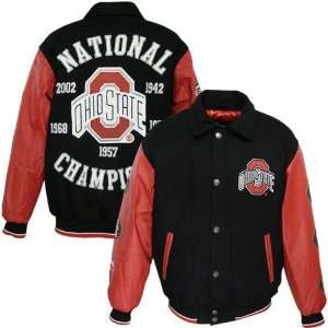  Ohio State Buckeyes Black Varsity Jacket Sports 