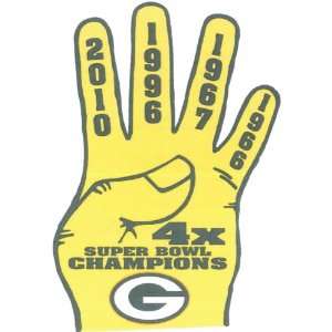   Bay Packers 4X Super Bowl Champions Foam Finger