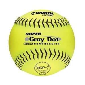 Worth YS40NS4 NSA Stamped 12 Inch Protac Slowpitch Softball (Pack of 