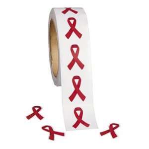 Red Awareness Ribbon Stickers   Stickers & Labels & Novelty Stickers 