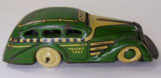 Vintage Marx Toys Tin Litho Tricky Taxi Wind Up Toy  
