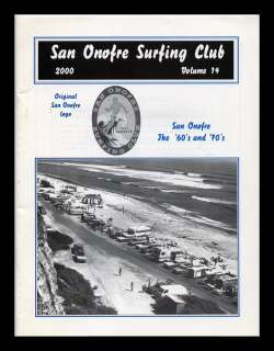 San Onofre Surfing Club 2000 Vol 14 Mag Newsletter SURF  
