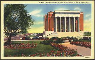   Arkansas AR 1940 Joseph Robinson Auditorium Vintage Postcard  