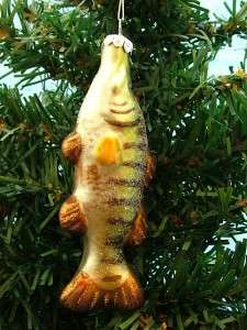   Midwest Glass Perch Fishing Sport Fish Angler Christmas Tree Ornament