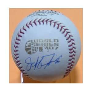  Jeff Francis Signed World Series Baseball Colo Rockies 