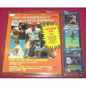  1988 89 BASEBALLS 100 HOTTEST ROOKIE LIMITED CARD & BOOK 