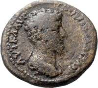 Marcus Aurelius & Lucius Verus AE23 Ancient Roman Coin  
