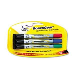  Dry Erase Marker, Fine Point, Double Color,3/Pack 