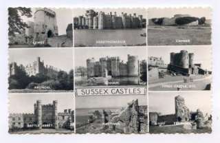 SUSSEX CASTLES   multiview postcard  
