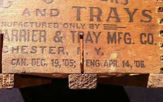 1906 STAR EGG CARRIER TRAY Wooden Crate ROCHESTER NEW YORK Box ANTIQUE 