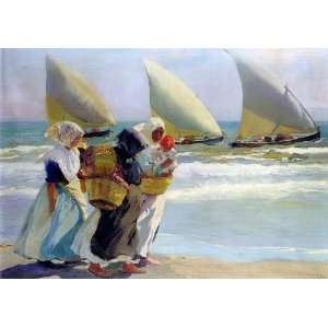   paintings   Joaquin Sorolla y Bastida   24 x 16 inches   Three Sails