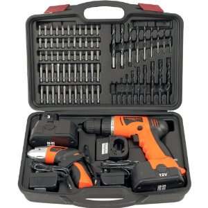 NEW Trademark ToolsT 74 piece Combo Cordless Drill & Driver   75 10601