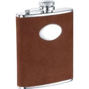  Visol Cowboy Brown Leather 6oz Hip Flask with Free 