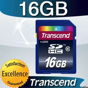 Transcend 16GB 16 GB Class 10 SDHC SD Memory Card NEW 760557817246 