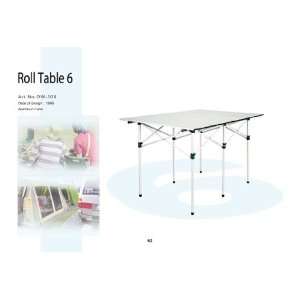  MADE IN USA OASIS Six Person Roll Up Top Aluminum Table 3 