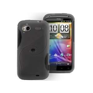  HTC Sensation 4G S Style TPU Rubber Gel Case   Smoke Cell 