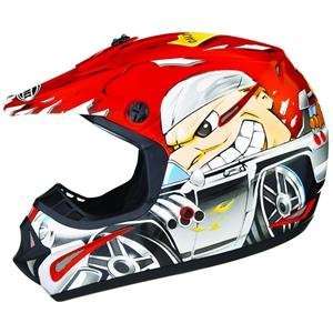  GMax Youth GM46Y 1 Hot Rod Helmet   Large/Red Automotive