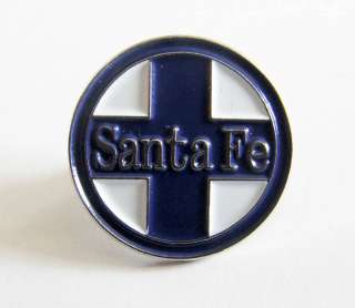 Santa Fe Train RR Slogan Push Pin Lapel Pin  