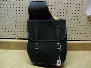 Trail Riding Saddle Bags Black Rough Out Leather Roughout  