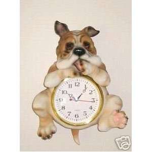  English Georgia Bulldog Bull Dog Pendulum Wall Clock