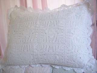   New Shabby Cottage Victorian Hand Crochet Chic White Lace more avial