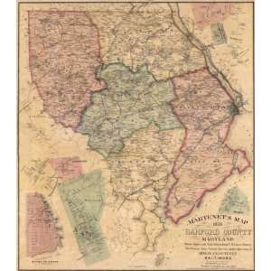  HARFORD COUNTY MARYLAND (MD) LANDOWNER MAP 1878