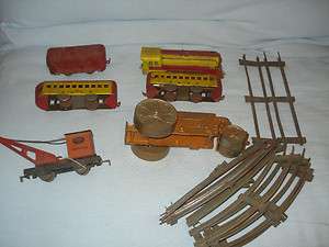 Old Hafner tin trains, track, tractor  OLD  
