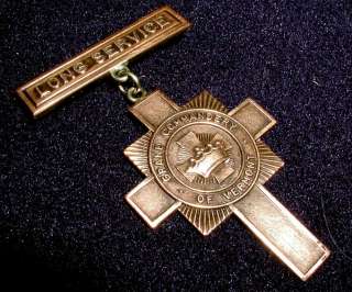 AWARDED TO A KNIGHT BY THE GRAND COMMANDERY OF VERMONT FOR LONG 
